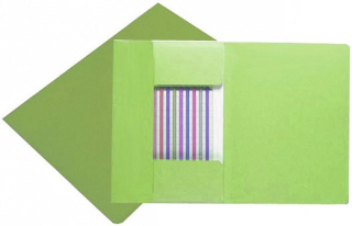 Papírová deska A4 3 zelená klopy HIT 253