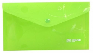 Obálka s drukem DL zelená Neo Colori