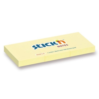 Samolepicí bloček žlutý 3 ks 38x51 mm 100 listů StickN