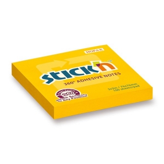 Samolepicí bloček oranžový 76x76 mm 100 listů StickN