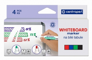 Fixy na bílou tabuli 4 kusy Centropen 8559 WBM