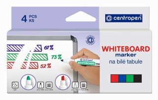 Fixy na bílou tabuli 4 kusy Centropen 8569 WBM