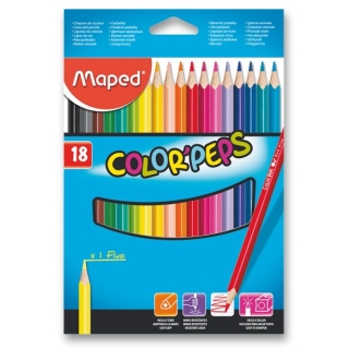 Trojhranné pastelky 18 barev Maped Color Peps