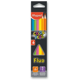 Trojhranné pastelky 6 barev Maped Color Peps Fluo