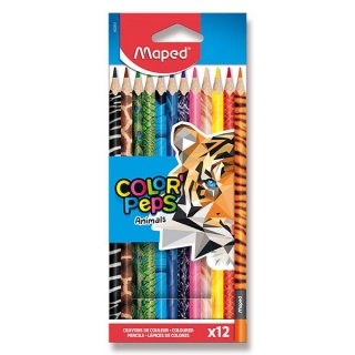 Trojhranné pastelky 12 barev Maped Color Peps Animals