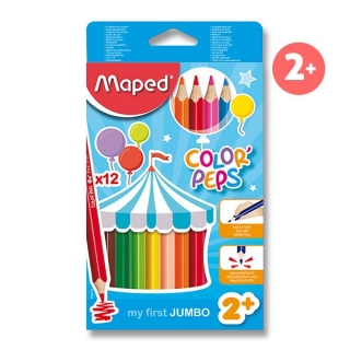 Trojhranné Jumbo pastelky 12 barev Maped Color Peps Jumbo