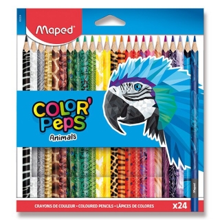 Trojhranné pastelky 24 barev Maped Color Peps Animals