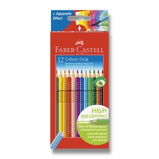Trojhranné pastelky 12 barev Faber-Castell Colour Grip