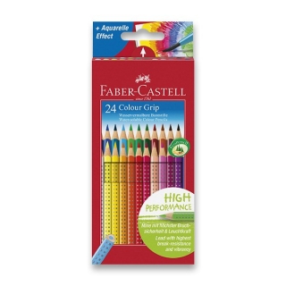 Trojhranné pastelky 24 barev Faber-Castell Colour Grip