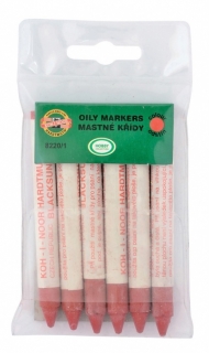 Křídy na sklo červené 6 kusů Koh-i-noor