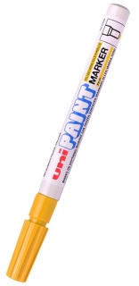 Žlutý lakový popisovač UNI Paint Marker PX-21